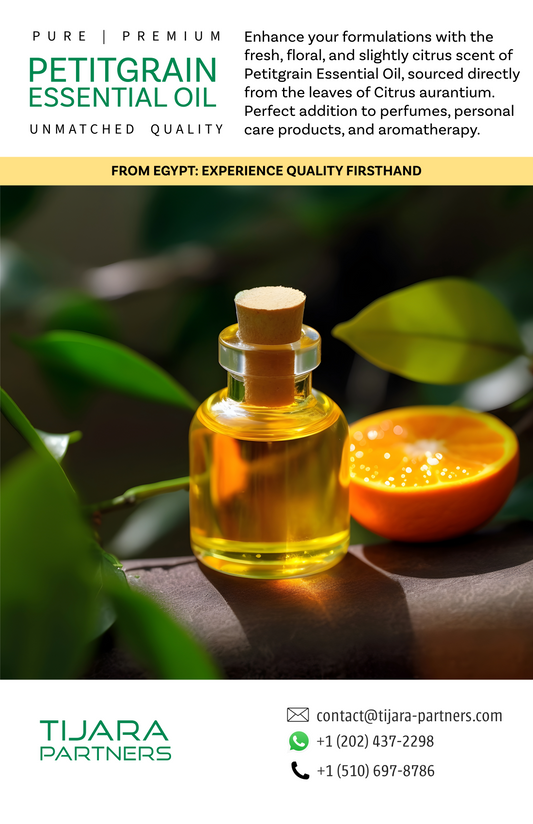 Pure Egyptian Petitgrain Essential Oil – Bulk Freshness for Perfumery, Skincare & Aromatherapy