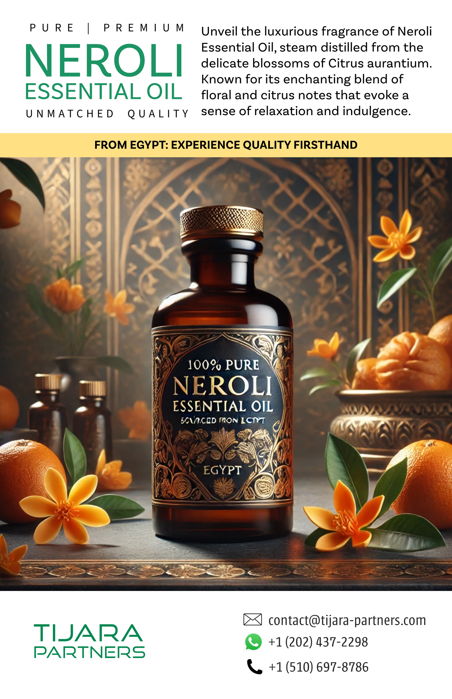 Pure Egyptian Neroli Essential Oil 5ml – Ready-to-Sell Luxury for Spas, Wellness Centers & Boutiques